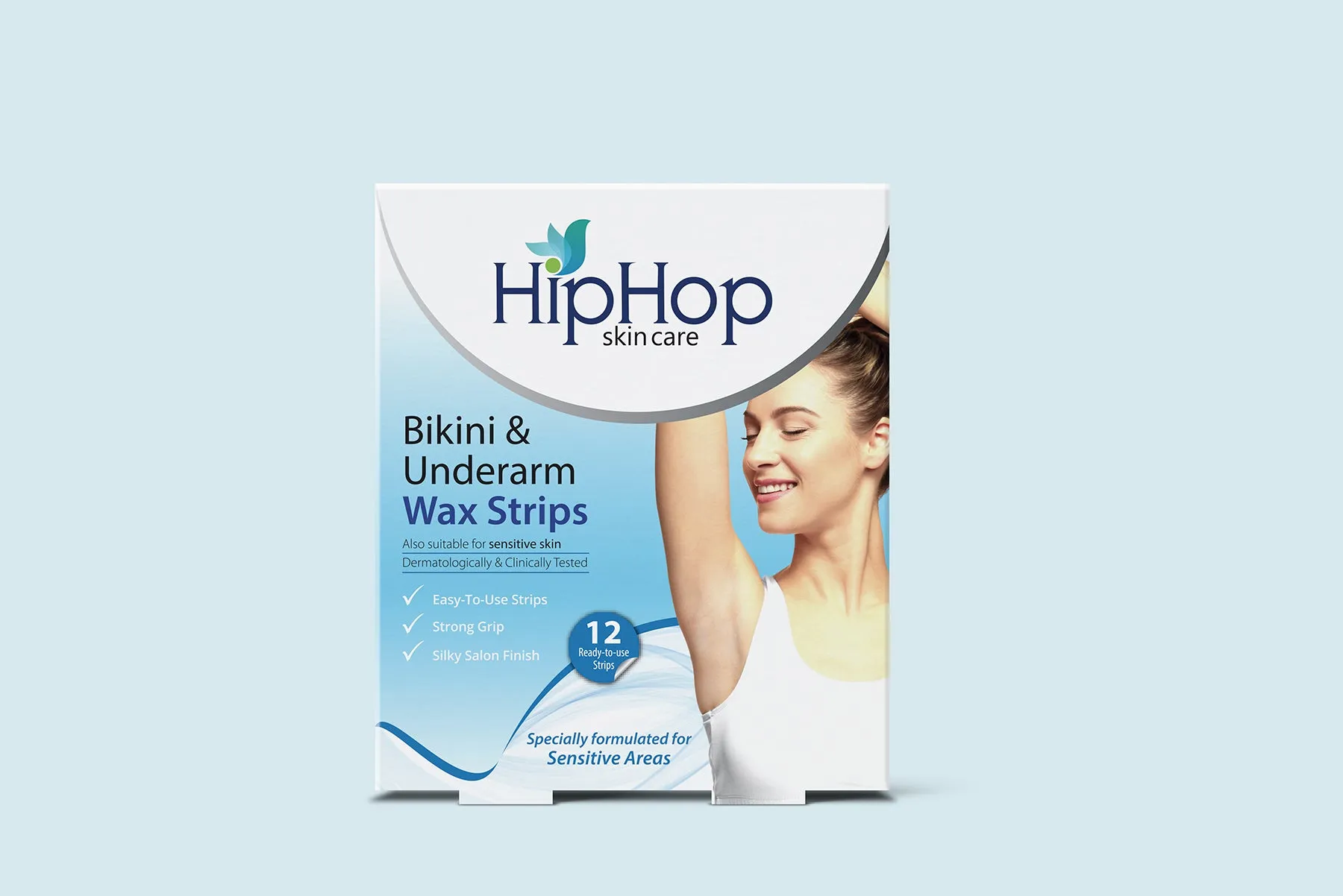 HipHop Blackhead Remover Nose Strips for Women (Activated Charcoal, 10 Strips)   Bikini & Underarm Wax Strips (Argan Oil, 12 Strips)