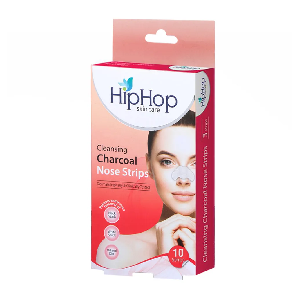 HipHop Blackhead Remover Nose Strips for Women (Activated Charcoal, 10 Strips)   Bikini & Underarm Wax Strips (Argan Oil, 12 Strips)