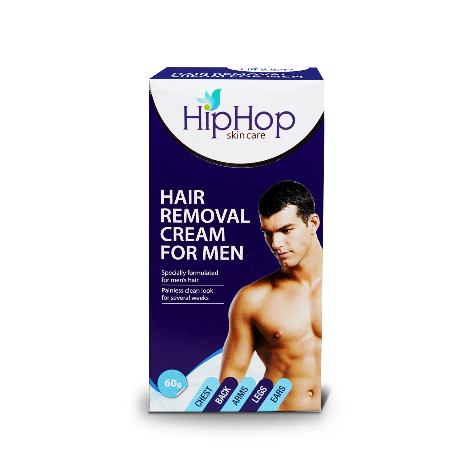 HipHop Facial Wax Strips (Argan Oil, 20 Strips)   Hair Removal Cream for Men (60gm)