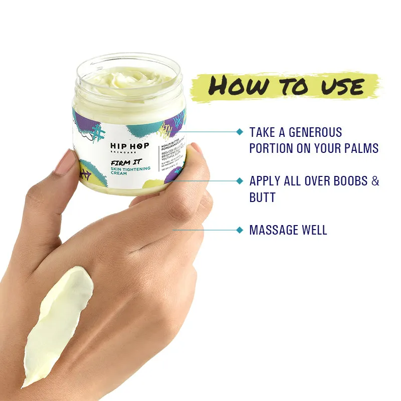 HipHop Facial Wax Strips (Argan Oil, 20 Strips)   Skin Tightening Cream (Pomegranate Extract, 100 gm)
