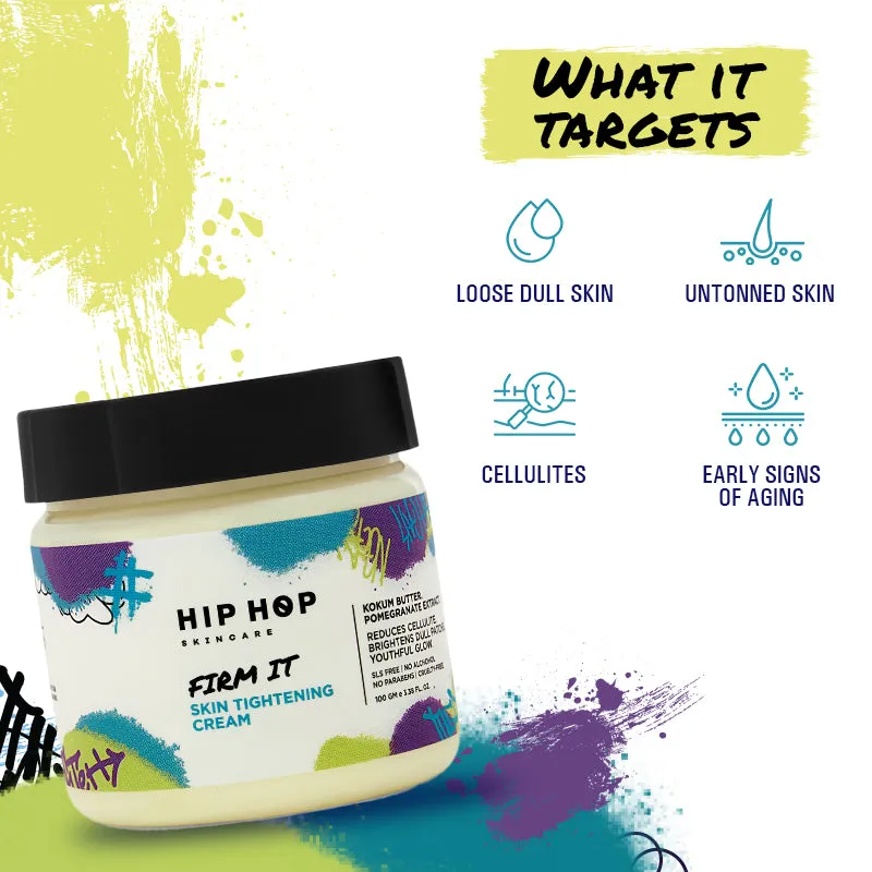 HipHop Facial Wax Strips (Argan Oil, 20 Strips)   Skin Tightening Cream (Pomegranate Extract, 100 gm)