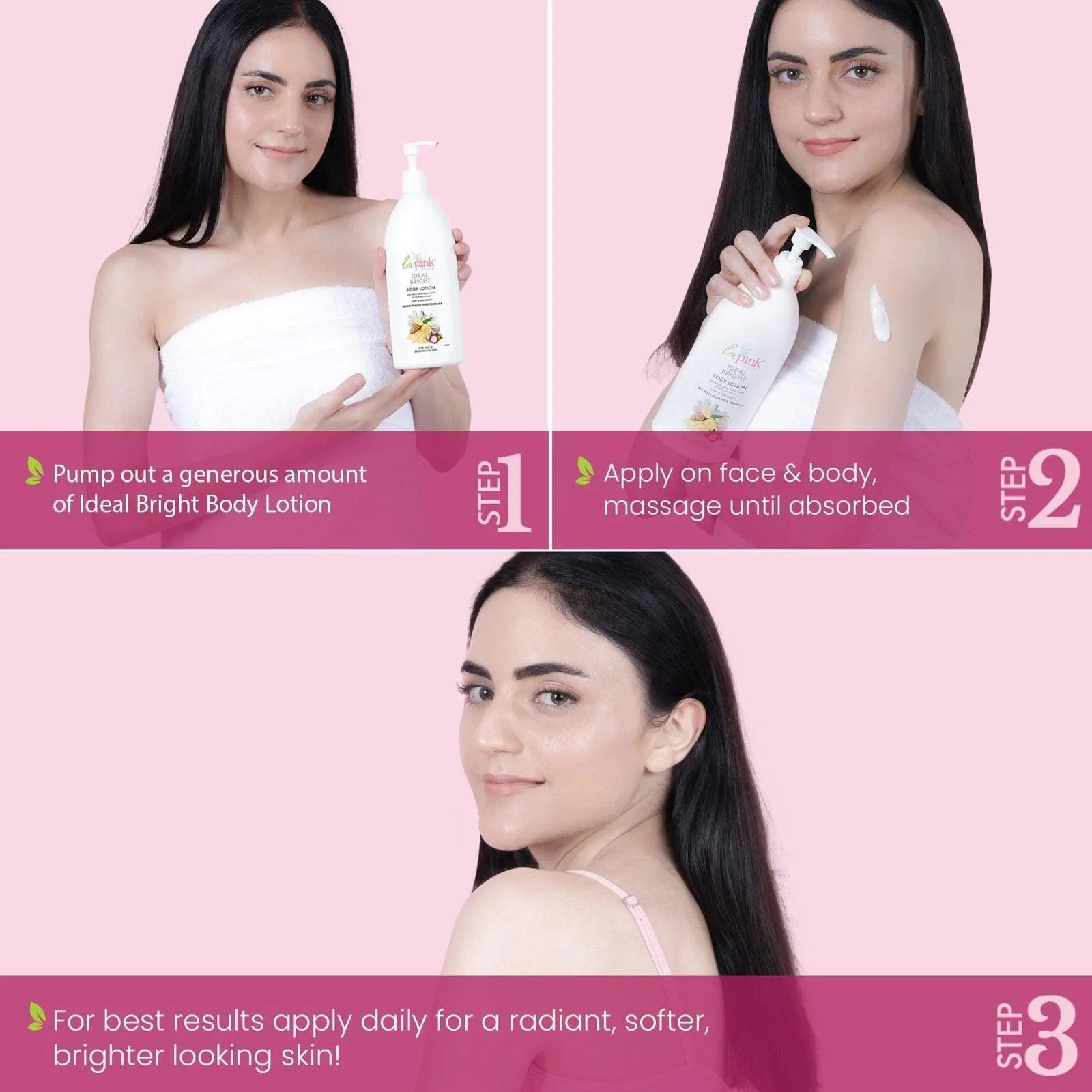 Ideal Bright Body Lotion With White Haldi & Lily Flower for Brightened Glass Skin