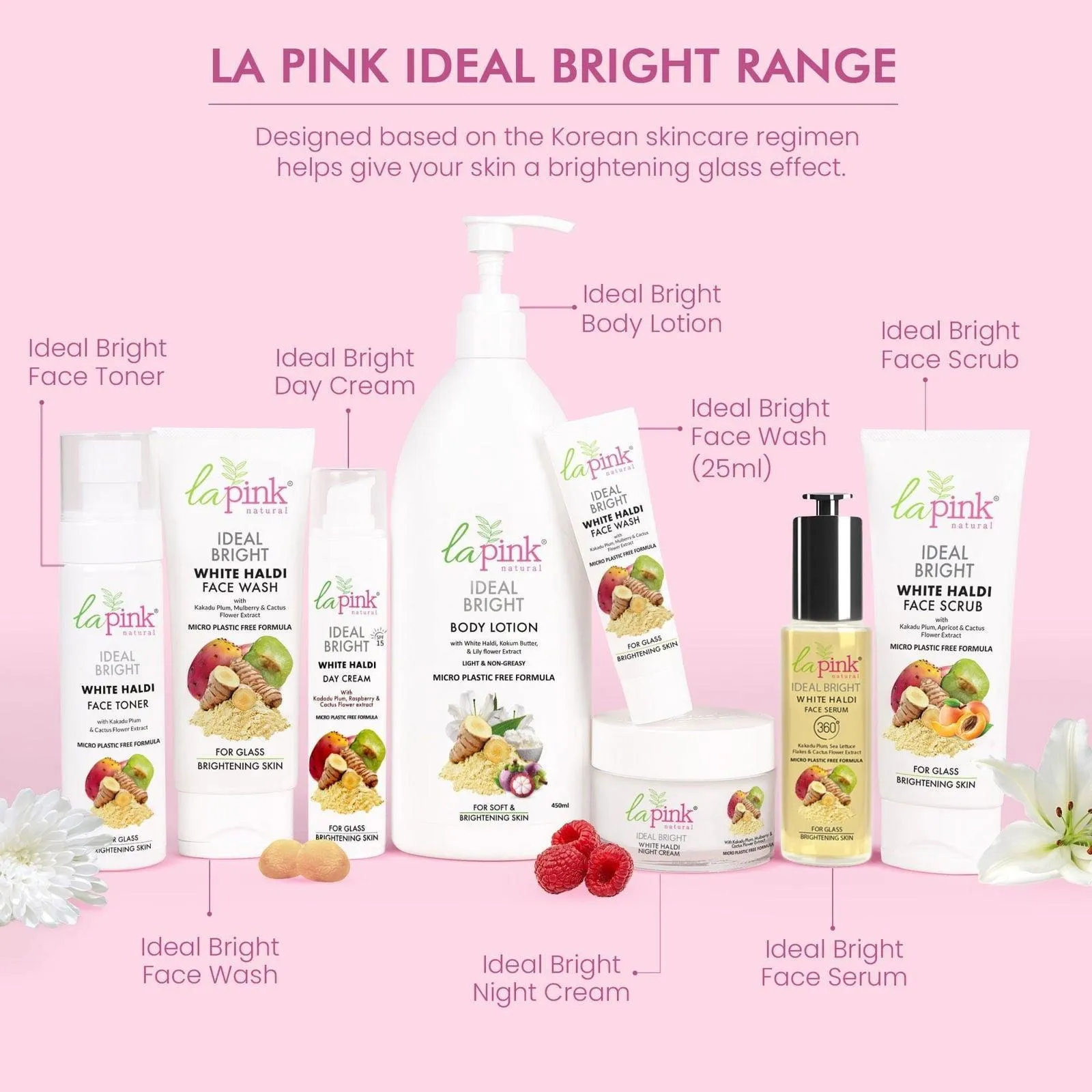 Ideal Bright Body Lotion With White Haldi & Lily Flower for Brightened Glass Skin