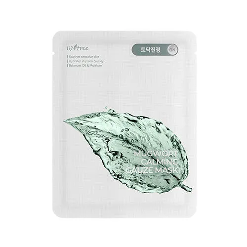 ISNTREE Mugwort Calming Gauze Mask مجموعة اقنعة البشرة