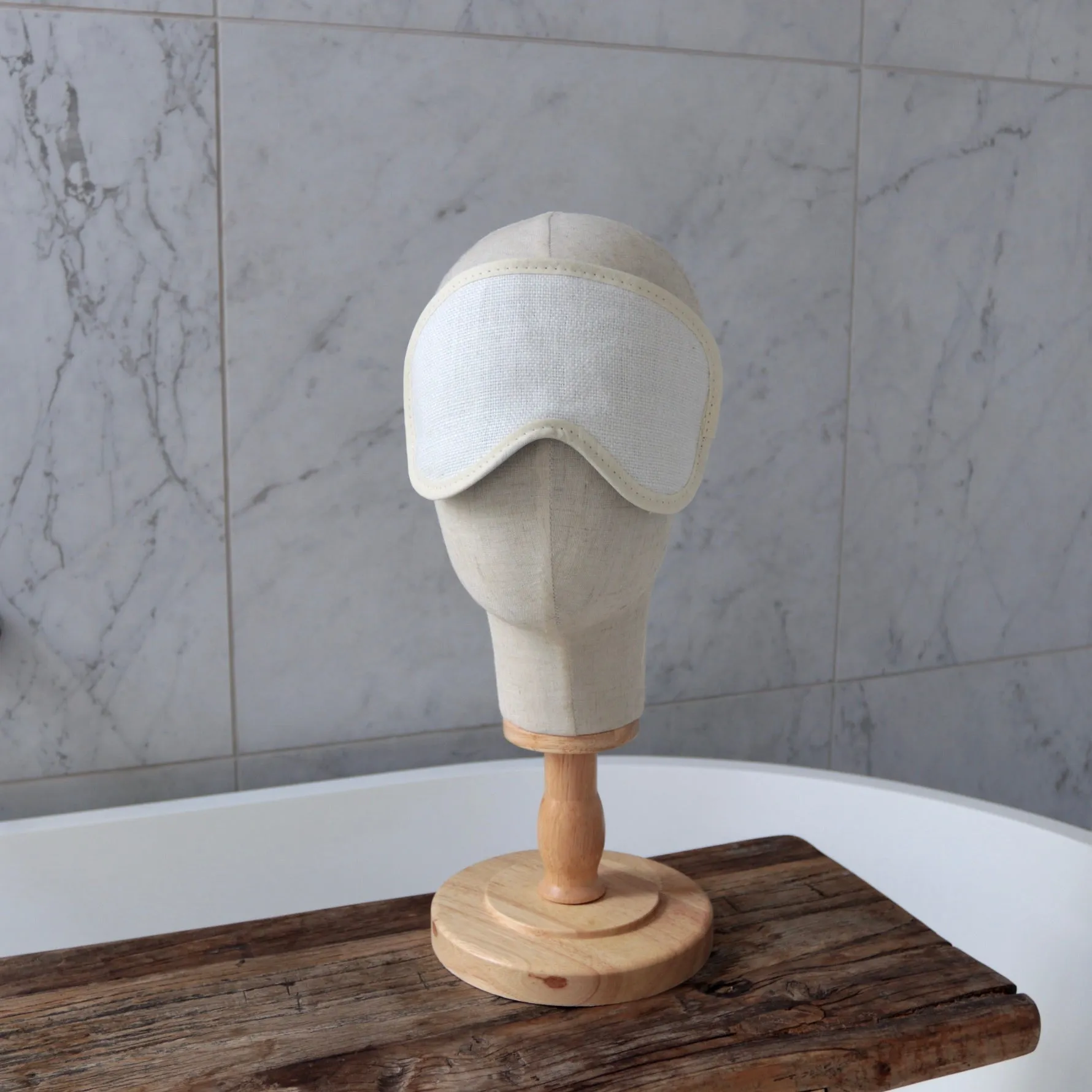 Ivory Linen Eye Mask