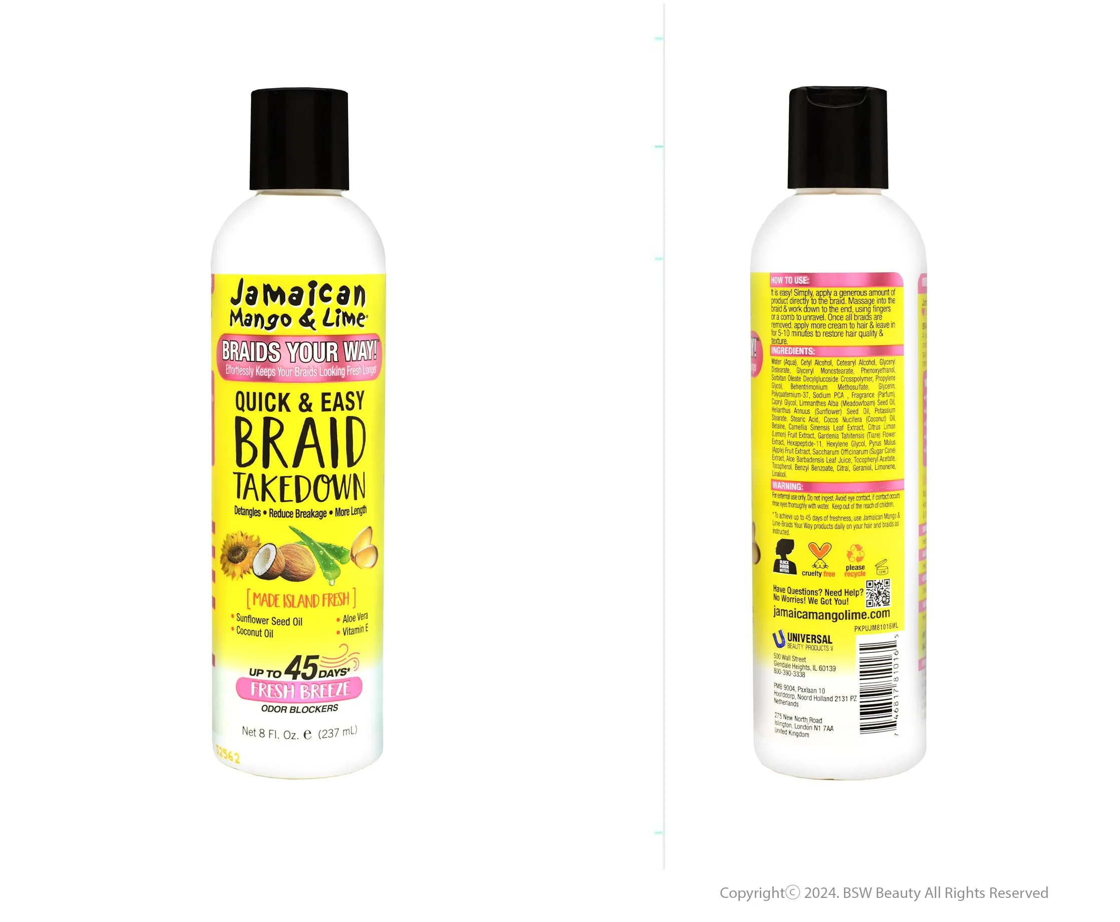 JAMAICAN MANGO & LIME QUICK EASY BRAID TAKEDOWN 8oz