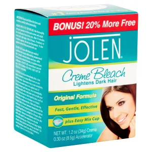 JOLEN CREME BLEACH Lightens Dark Hair Original Formula