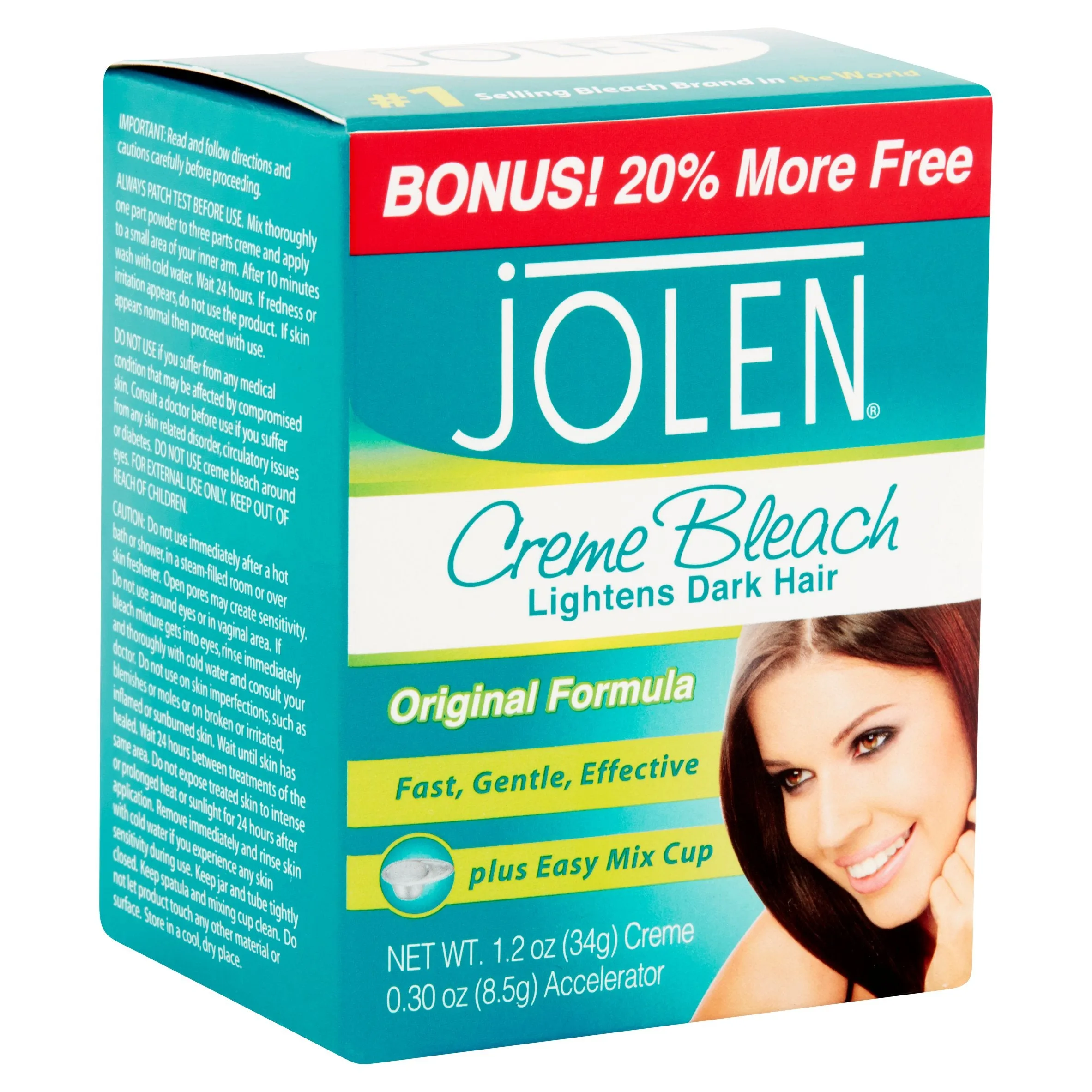 JOLEN CREME BLEACH Lightens Dark Hair Original Formula