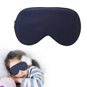 Kids Mulberry Silk Sleep Soft Eye Mask Adjustable Strap Blindfold Navy