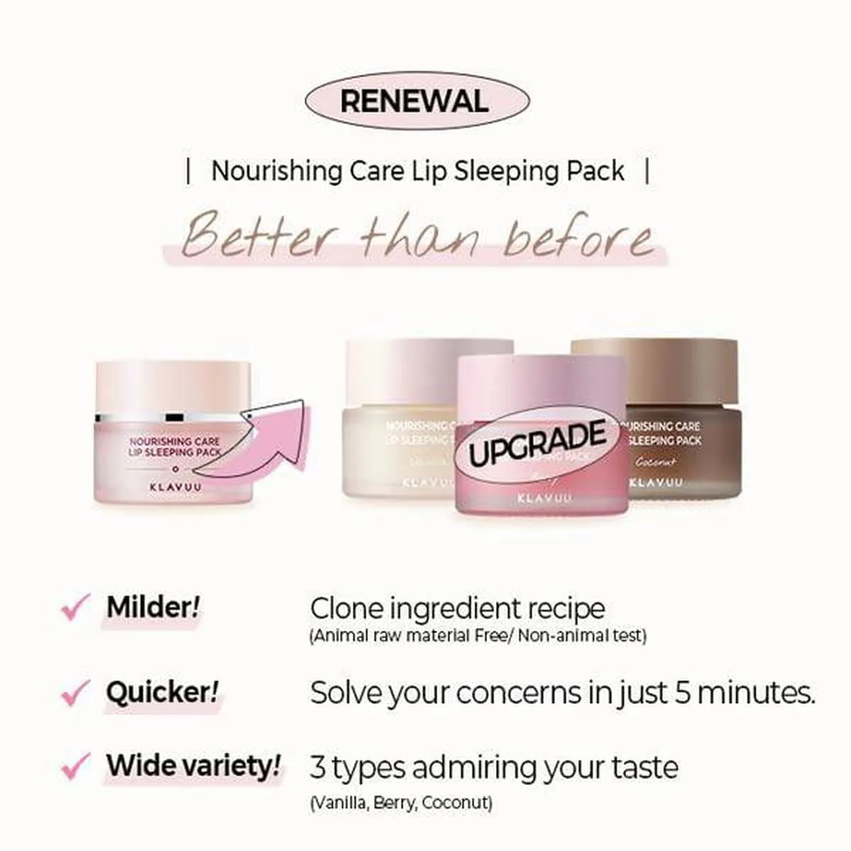 KLAVUU Nourishing Care Lip Sleeping Pack (3 Colors) 20g