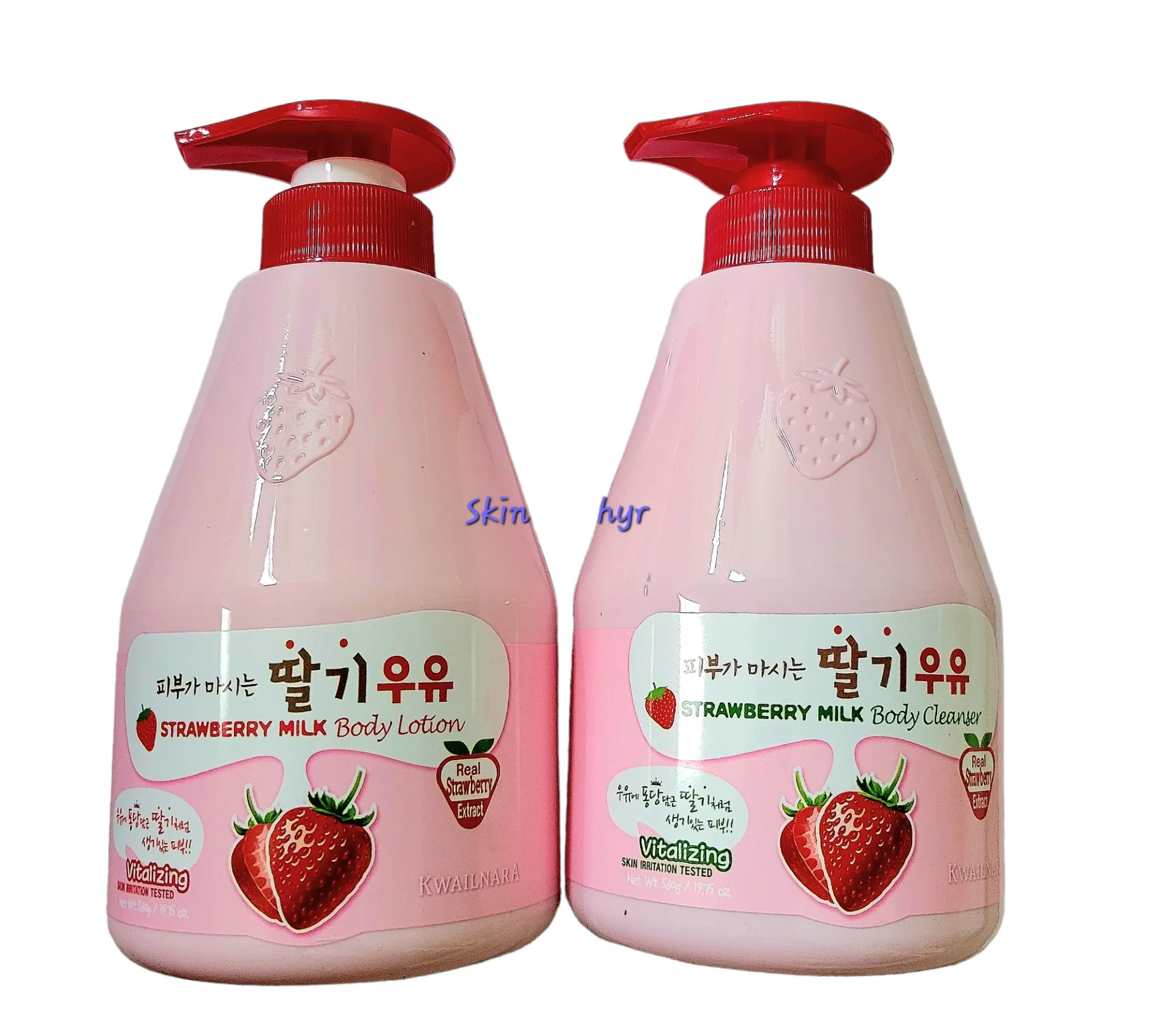 Kwailnara Strawberry Body Milk Cleanser and Lotion DUO