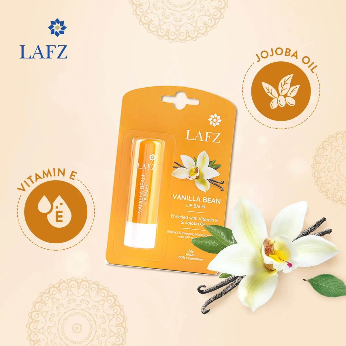 Lafz Moisturizing Lip Balm Vanilla Bean & Strawberry (4.5gm) - Pack of 02