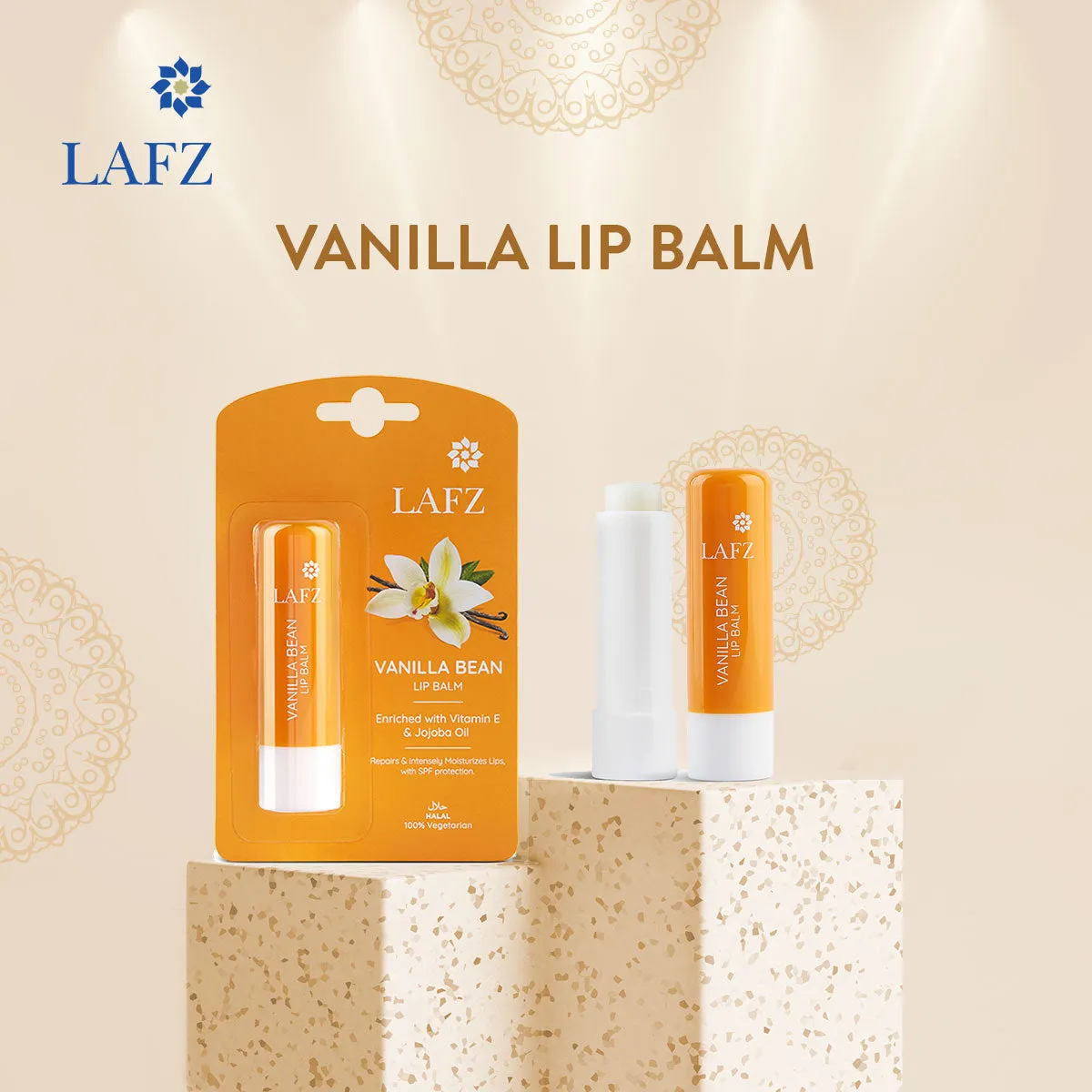 Lafz Moisturizing Lip Balm Vanilla Bean & Strawberry (4.5gm) - Pack of 02