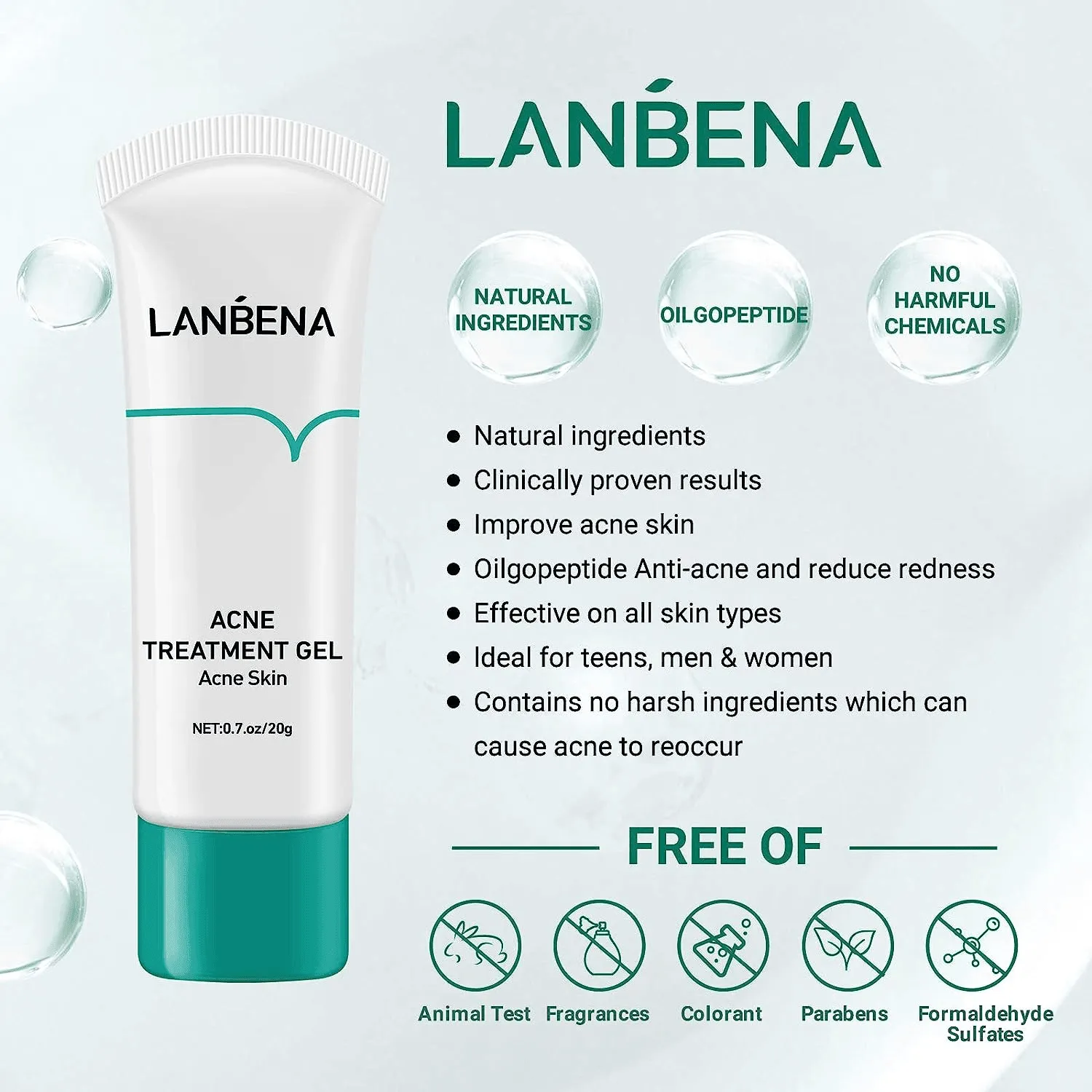 Lanbena Anti Acne Solution Gel - 20g