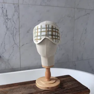 Large Tobacco Check Eye Mask