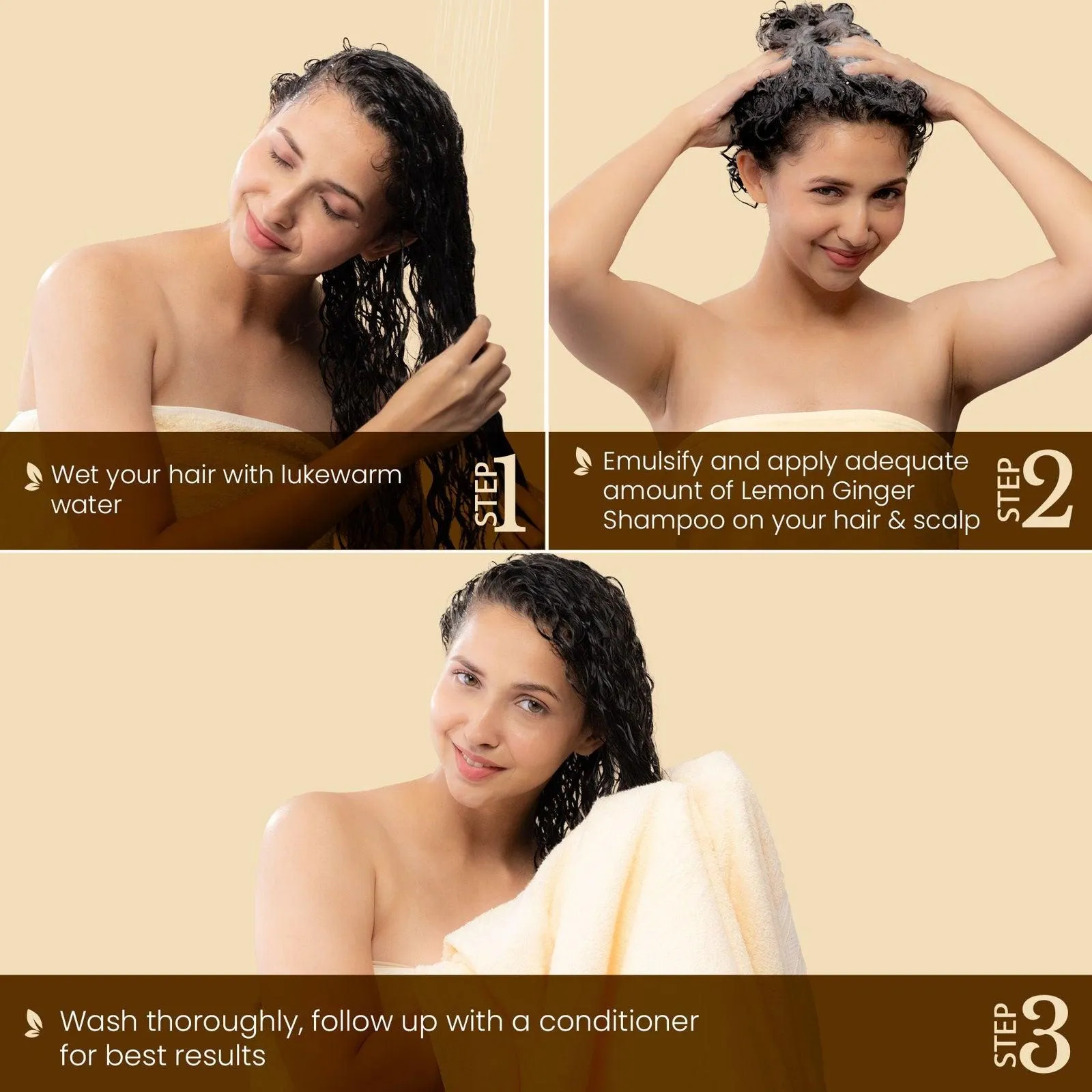 Lemon Ginger Shampoo with White Haldi to Control Dandruff & Soothe Itchy Scalp