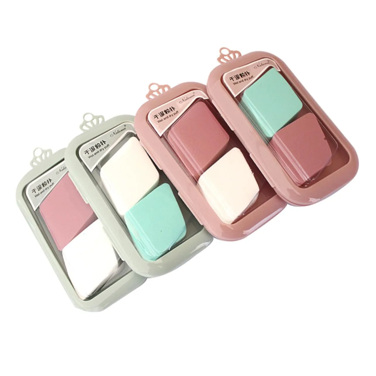 LIFKOME Foundation Makeup Sponge Brush 8pcs Loose Powder Puff Set Triangle Shape for Blending