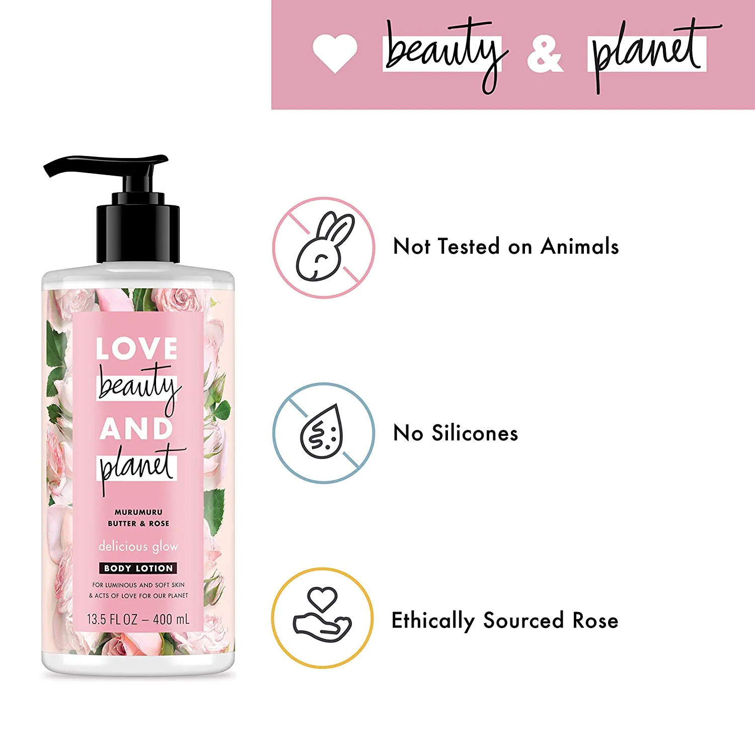 Love Beauty & Planet Body Lotion Delicious Glow 13.5 Oz