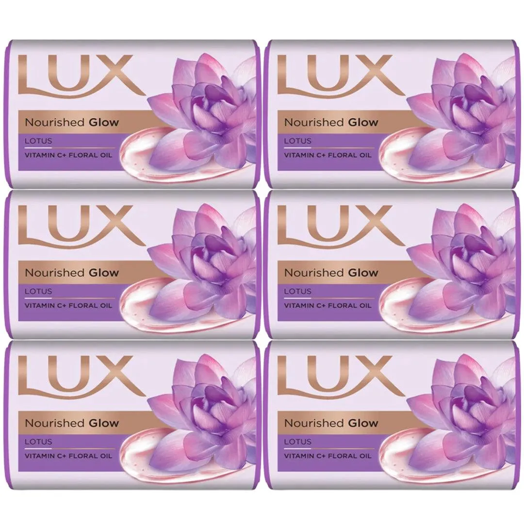 Lux Nourished Glow Lotus Soap Bar - 6 x 170g