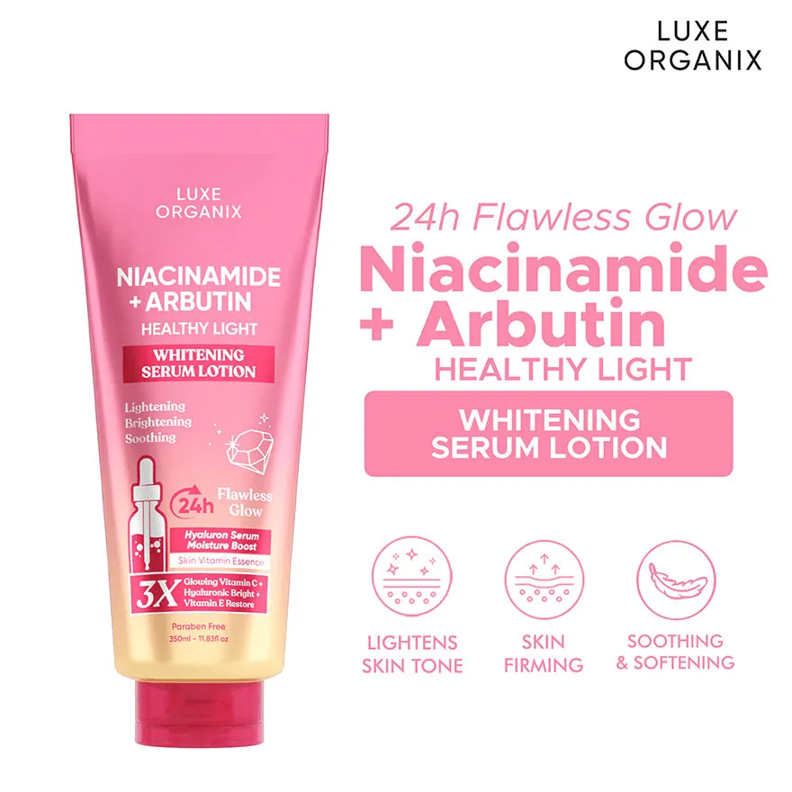 Luxe Organix Niacinamide   Arbutin Healthy Light Whitening Serum Lotion - 350ml
