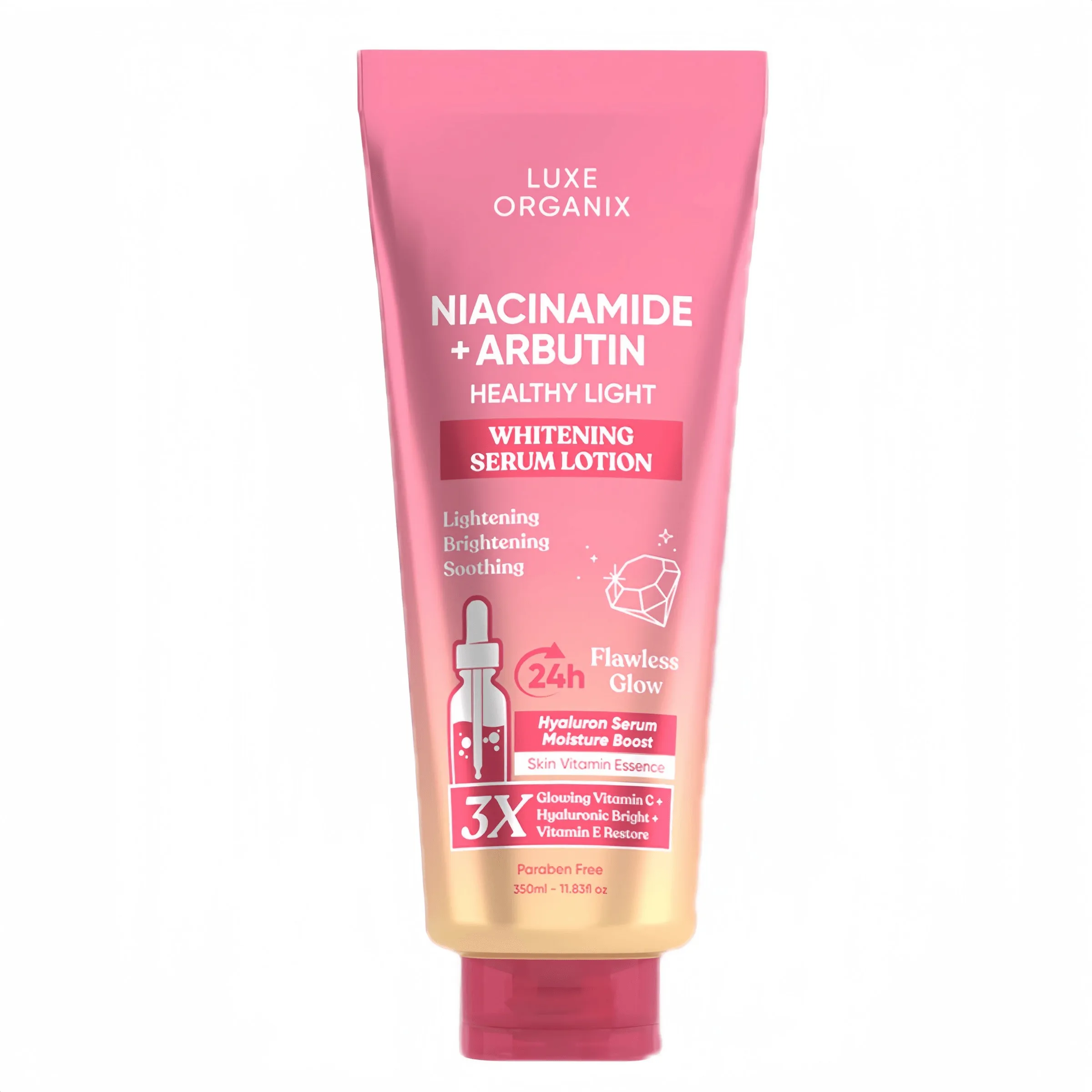 Luxe Organix Niacinamide   Arbutin Healthy Light Whitening Serum Lotion - 350ml