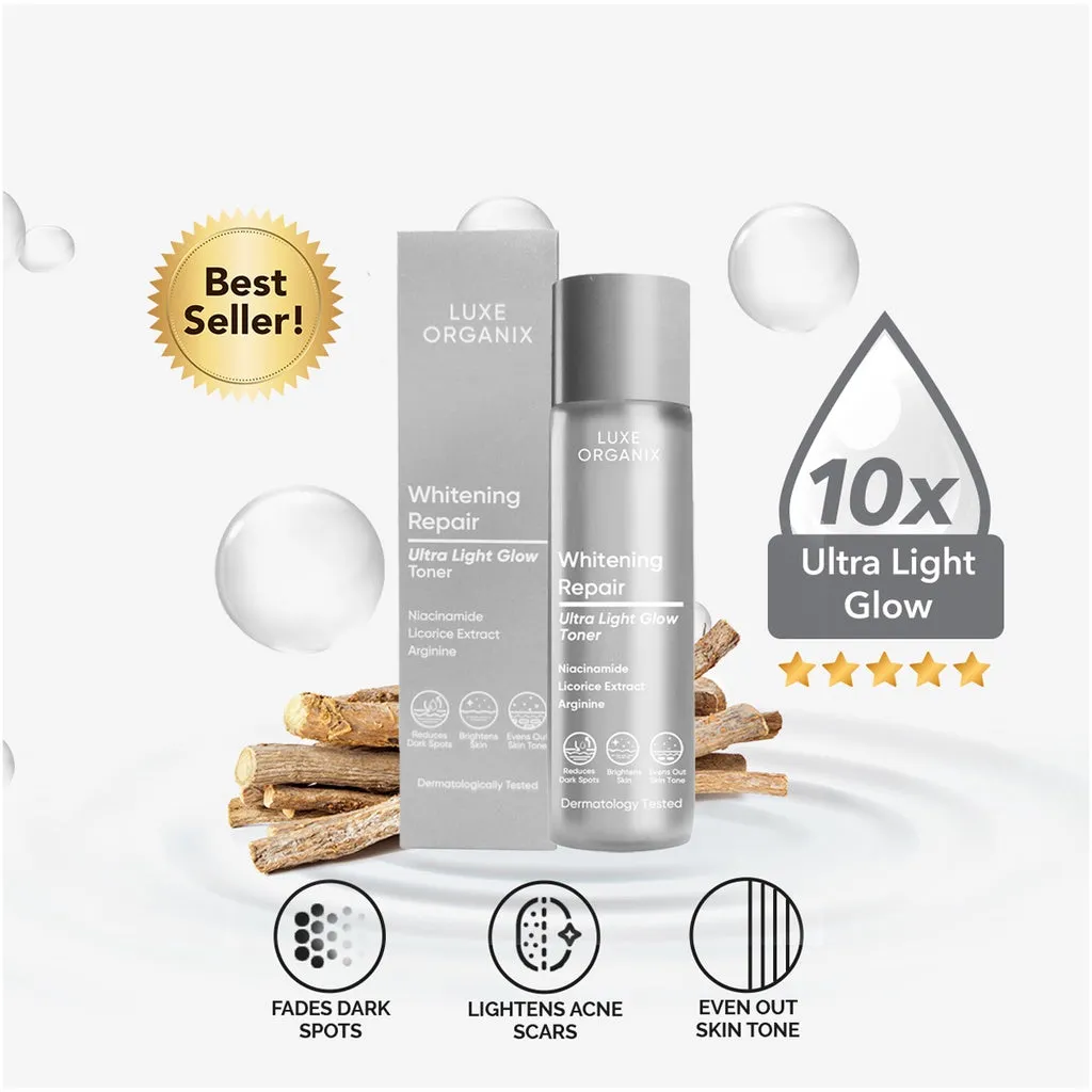 Luxe Organix Whitening Repair Essence Toner Niacinamide Licorice Extract 150ml