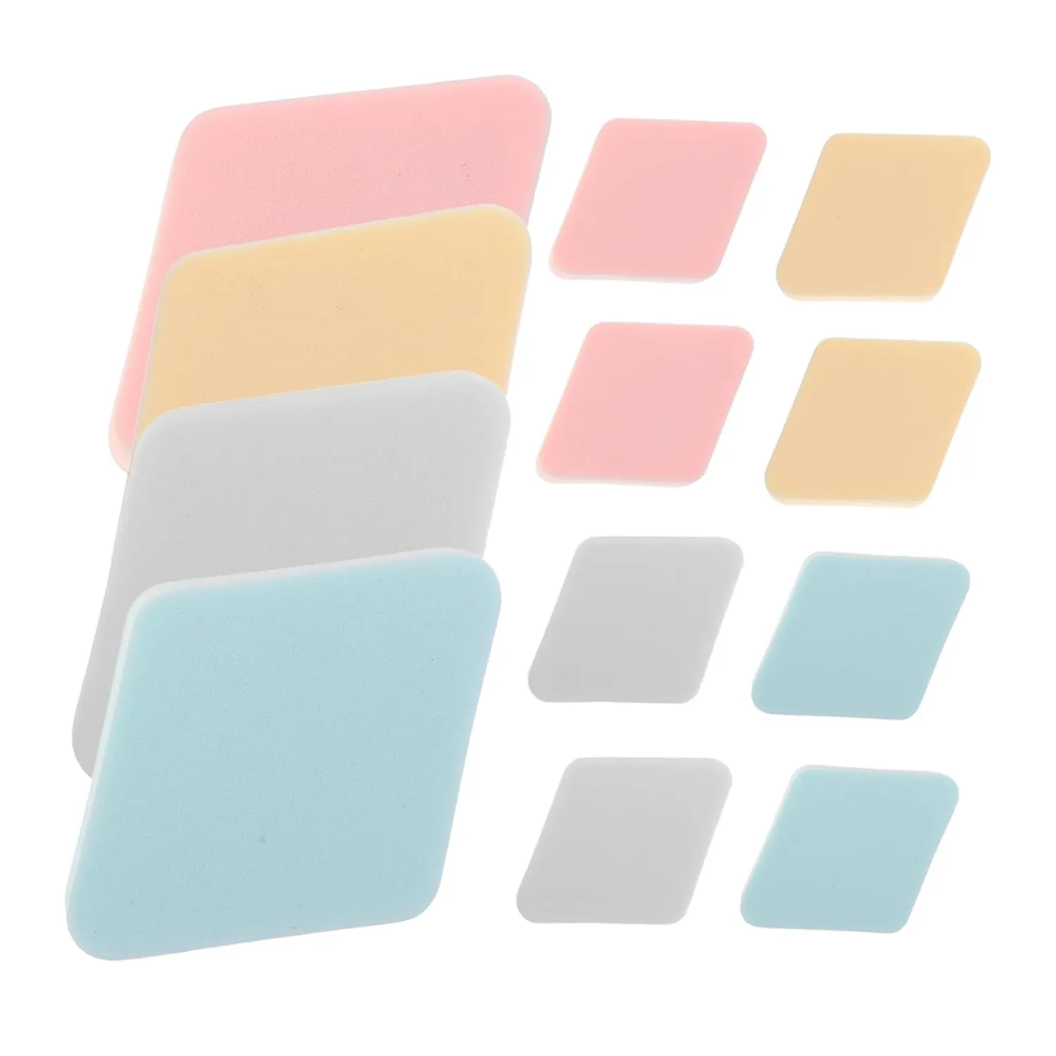 Makeup for Face Powder 12pcs Rhombus-shaped Powder Applicators Portable Facial Makeup Pad