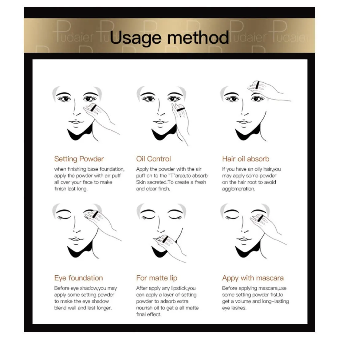 Makeup Setting Powder Face Concealer Oil Control Matte Mineral Contour 03