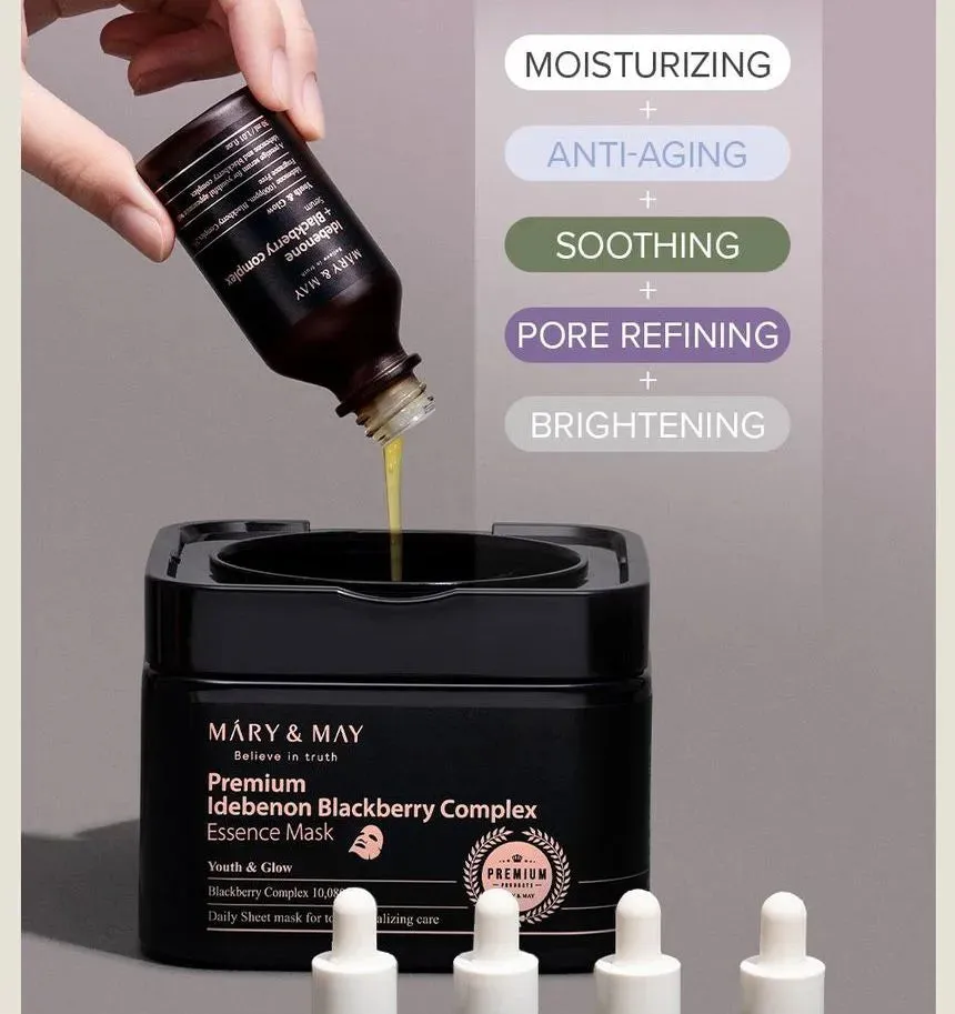 Mary & May Premium Idebenone Blackberry Complex Essence Mask