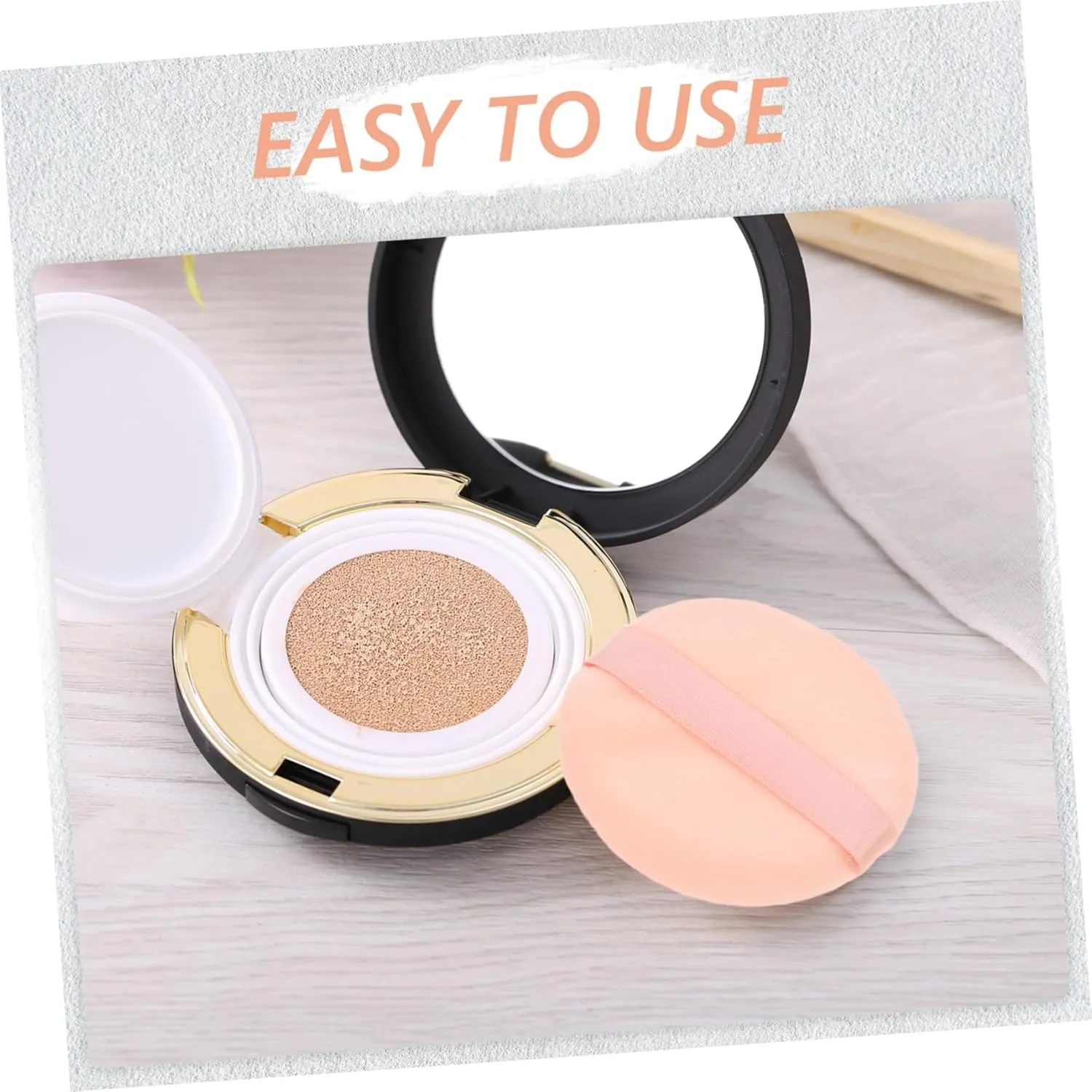 MERRYHAPY 7pcs Double-sided Makeup Powder Sponges for Wet Dry Application Soft Texture for Loose Powder Makeup Applicator for Smooth Finish