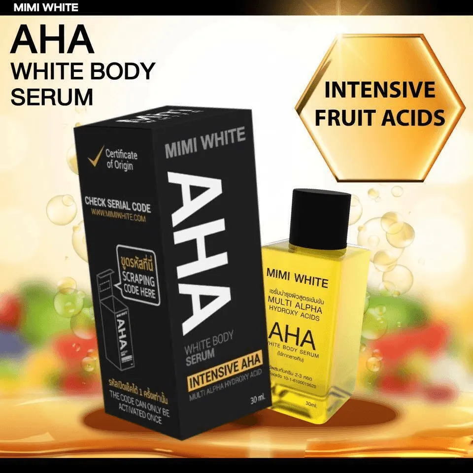 Mimi White AHA Whitening Body Serum - 30ml