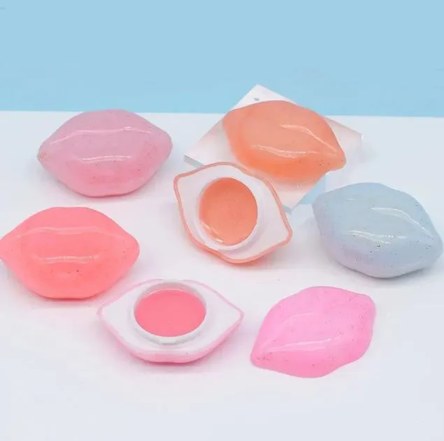 Miss Beauty  Big Mouth Design Sleep Lip Mask Lip Jelly Lip Balm Treatment Transparent Moisturizing Hydrating Repair Lips Care random colors