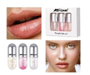 Miss Beauty New Lip Care 3-step Set, Including Lip Scrub, Moisturizing Lip Gloss And Lip Balm For Girls and For Women