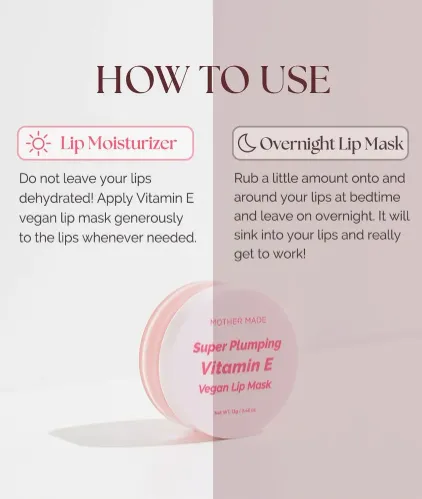 MOTHER MADE Super Plumping Vitamin E Vegan Lip Mask Balm