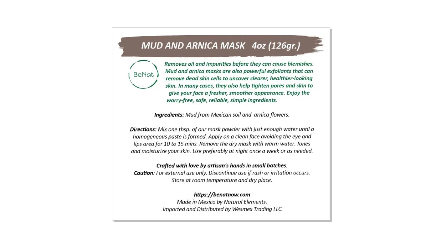 Mud & Arnica Mask | 4 oz