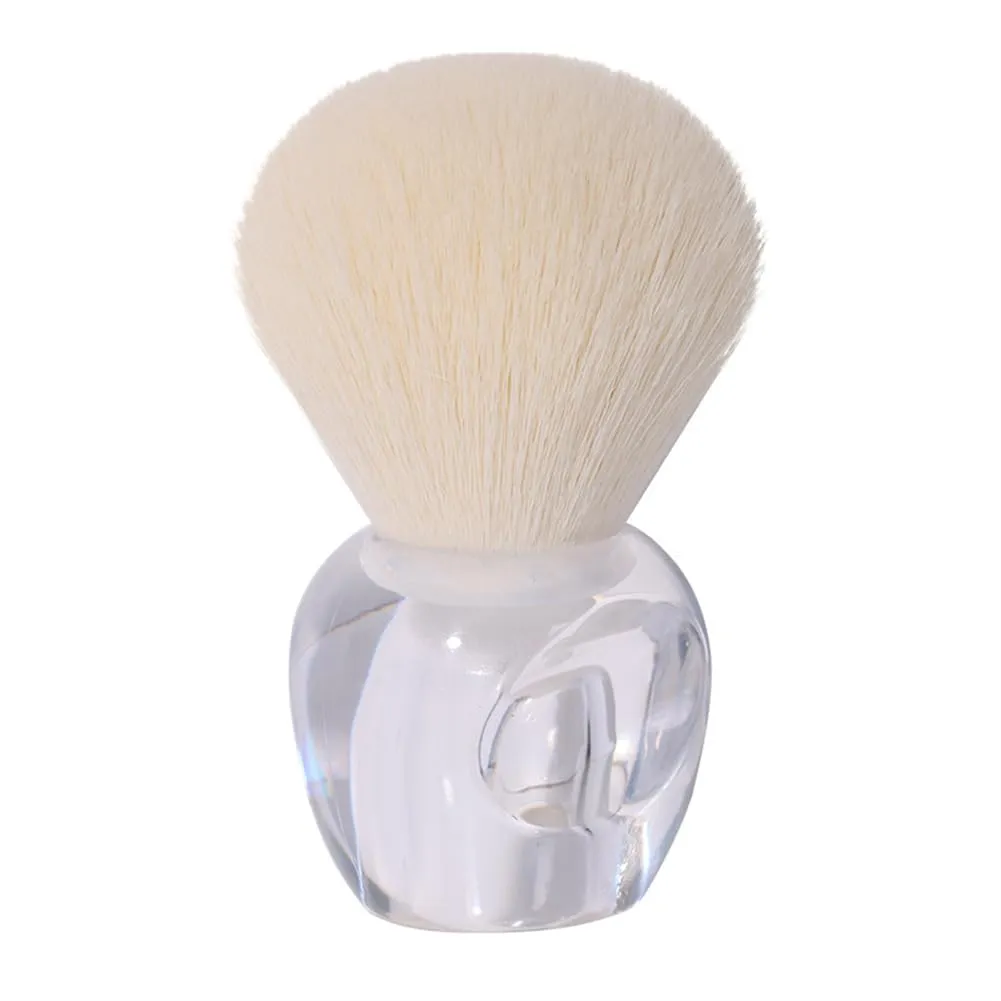 Nail Art Dust Powder Remover Brush,Soft Kabuki Cleaner Brush for Makeup or Acrylic,Powder Makeup Brush, Blush Brush, Large Brush with Plush Fibers for Loose or Pressed Setting Powder(Transparent)