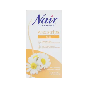 Nair Face Hair Remover Wax Strips 12Pcs