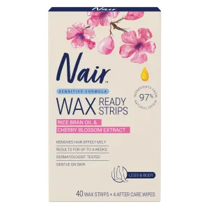 Nair Sensitive Large Wax Strips 40 Pack