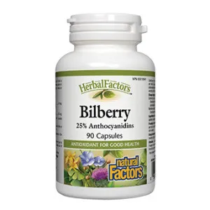Natural Factors Bilberry - 90 Capsules
