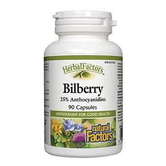 Natural Factors Bilberry - 90 Capsules