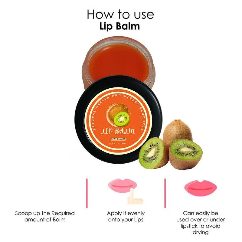 Natural Health and Herbal products Kiwi Crush Lip Moisturizer - Get Smooth & Luscious Lip Orange Tinted Shea Butter 12 Hrs Miniaturization, Long Lasting, Romantic, Kissable, Smooth Enriched, Care- 8g