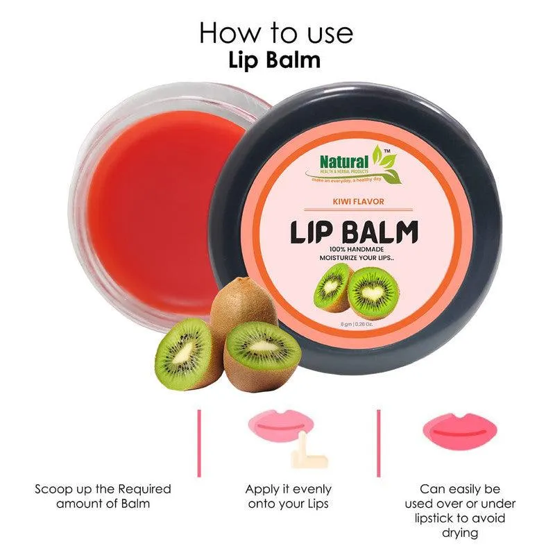 Natural Health and Herbal products Kiwi-Kissed Orange Tinted Lip Balm: Fruity Flavor with a Pop of Color Moisture 12 Hrs Miniaturization, Long Lasting, Romantic, Kissable, Smooth Enriched, Care- 8g