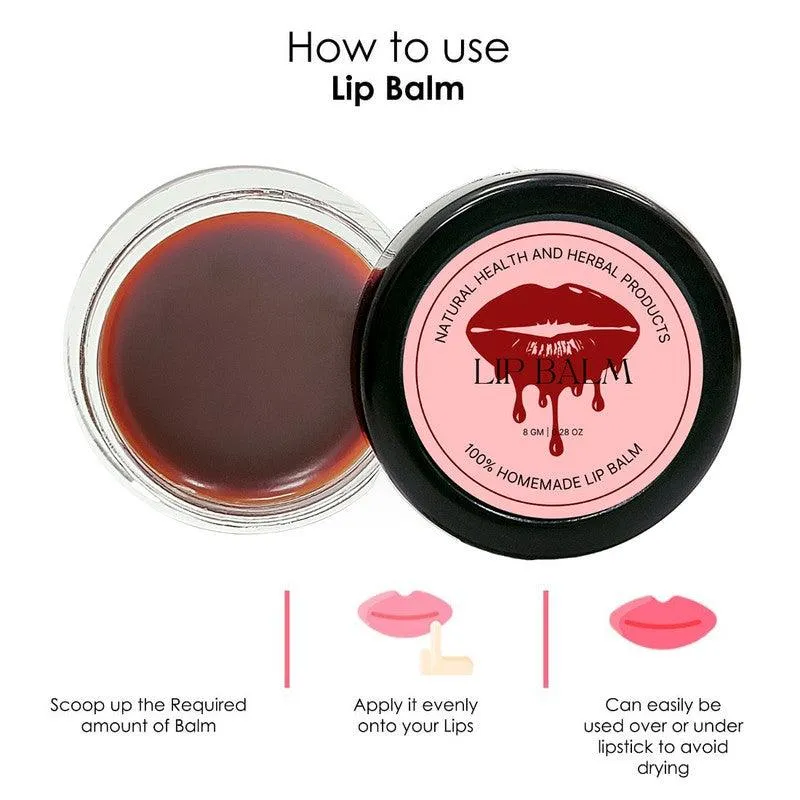 Natural Health and Herbal products Strawberry Crush Lip Butter: Bursting with Fruitiness Bright Lips Long Lasting 12 Hrs Miniaturization, Long Lasting, Romantic, Kissable, Smooth Enriched, LipCare- 8g