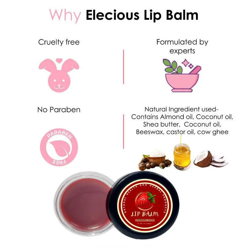 Natural Health and Herbal products Zesty Strawberry Delight Lip Butter - Nourish & Protect bright Lips Maroon Color 12 Hrs Miniaturization, Long Lasting, Romantic, Kissable, Smooth Enriched, Care- 8g