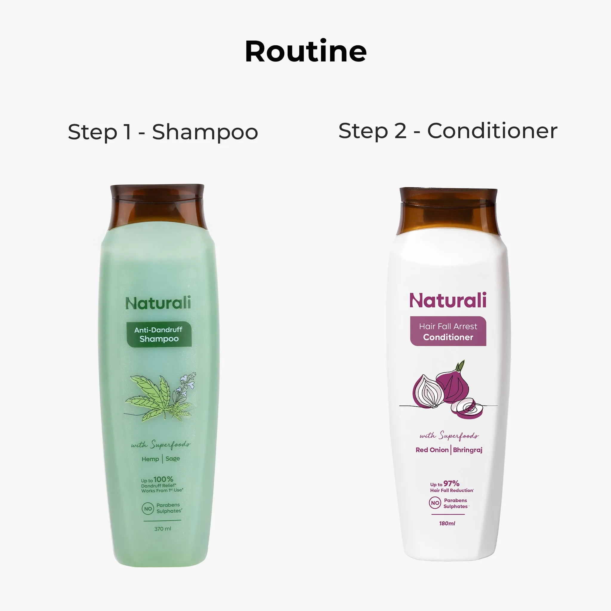 Naturali Anti-Dandruff Shampoo   Hairfall Arrest Conditioner   Wooden Neem Comb