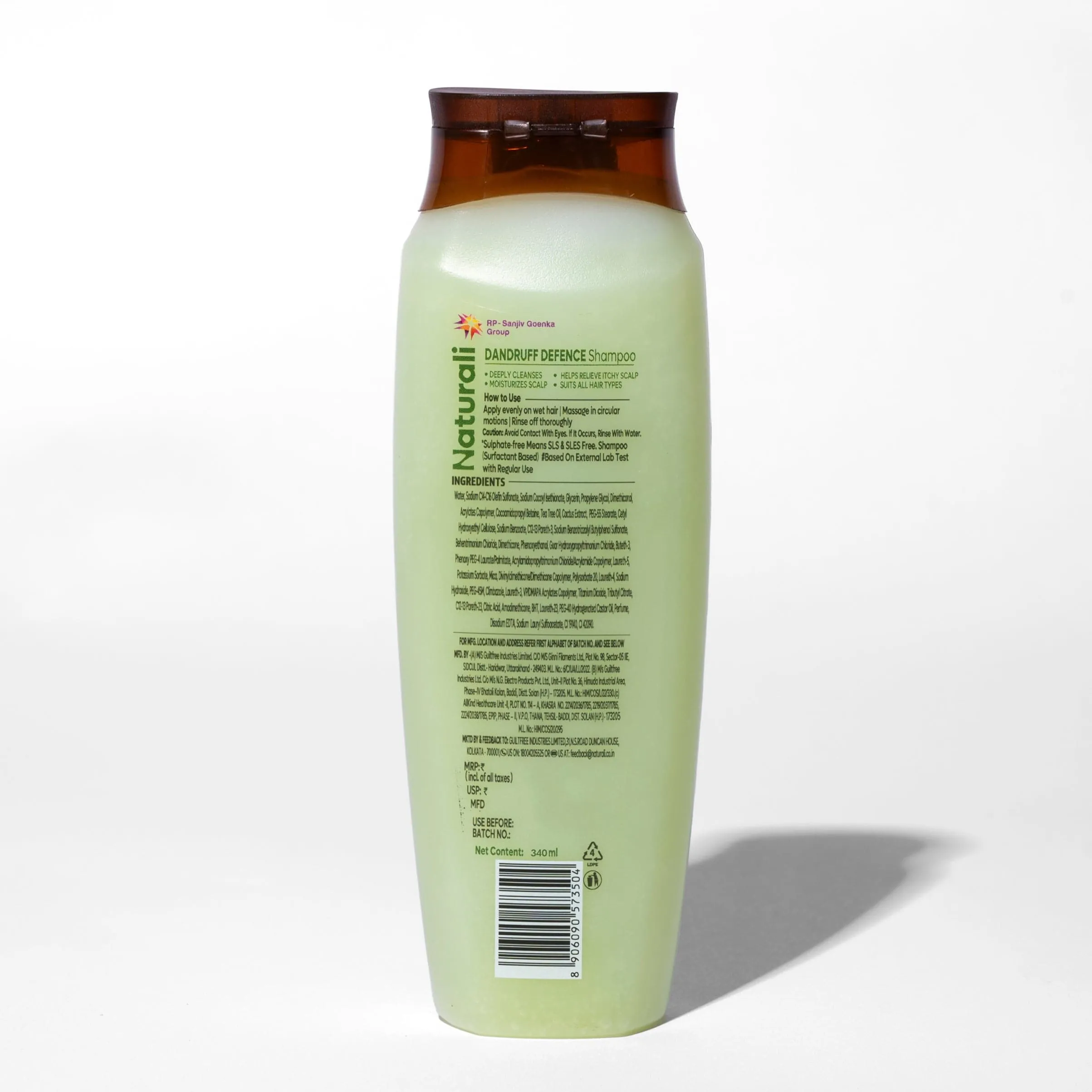 Naturali Dandruff Defence Shampoo with Cactus and Tea Tree Oil