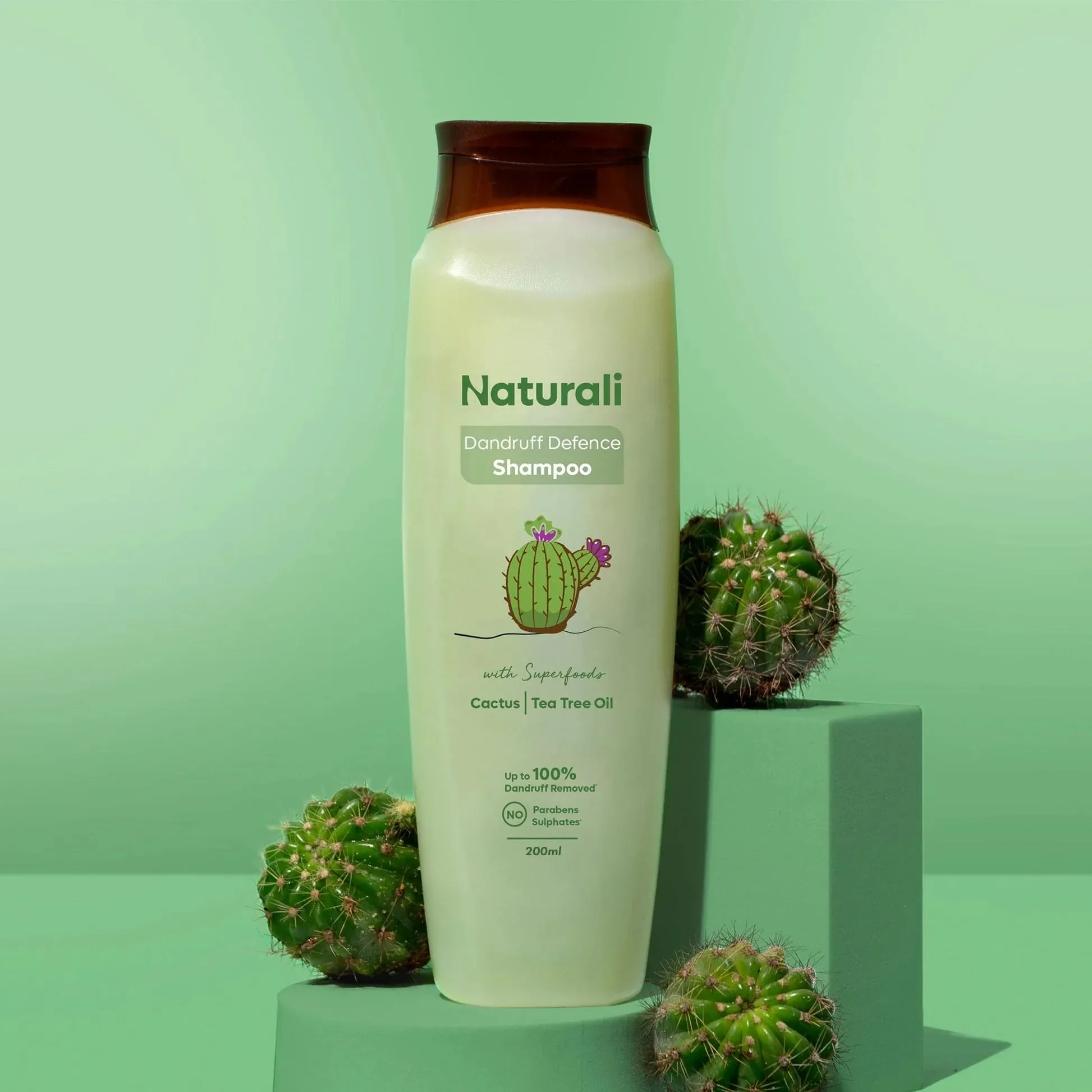 Naturali Dandruff Defence Shampoo with Cactus and Tea Tree Oil