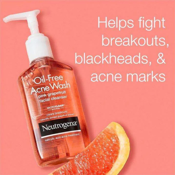 Neutrogena Pink Grapefruit Oil-Free Acne Wash - 6 fl oz