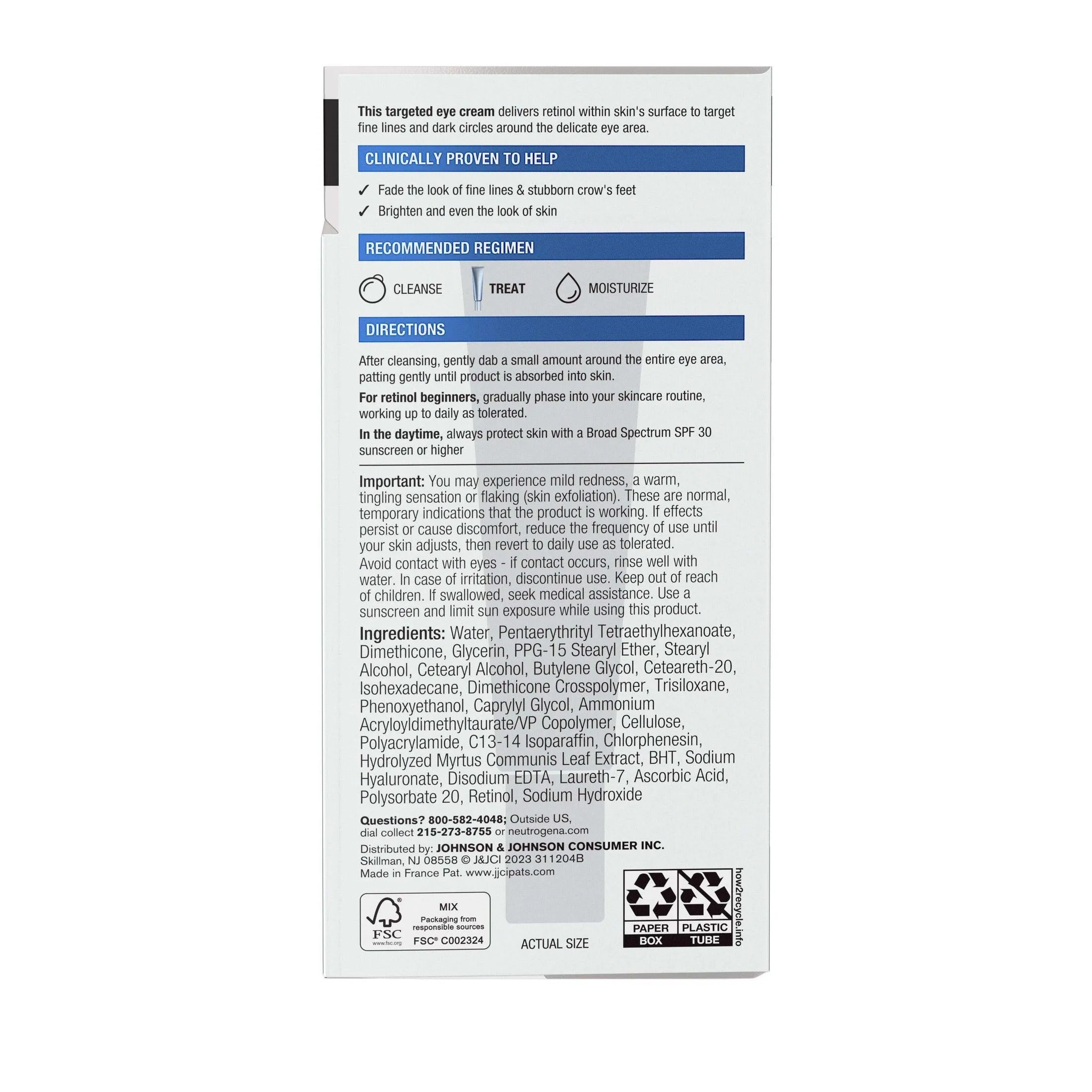 Neutrogena Rapid Wrinkle Repair Retinol Eye Cream - 0.5 fl oz