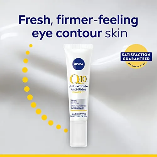NIVEA Q10 POWER Anti-Wrinkle   Firming Eye Cream, 15mL | Anti-wrinkle eye cream with antioxidant Q10